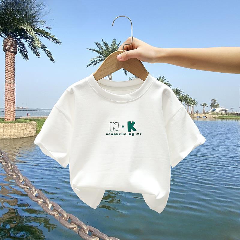 Children's Summer Short-sleeved T-shirt New Boys Half-sleeved Small Children's Tops Baby Body Shirt Boys