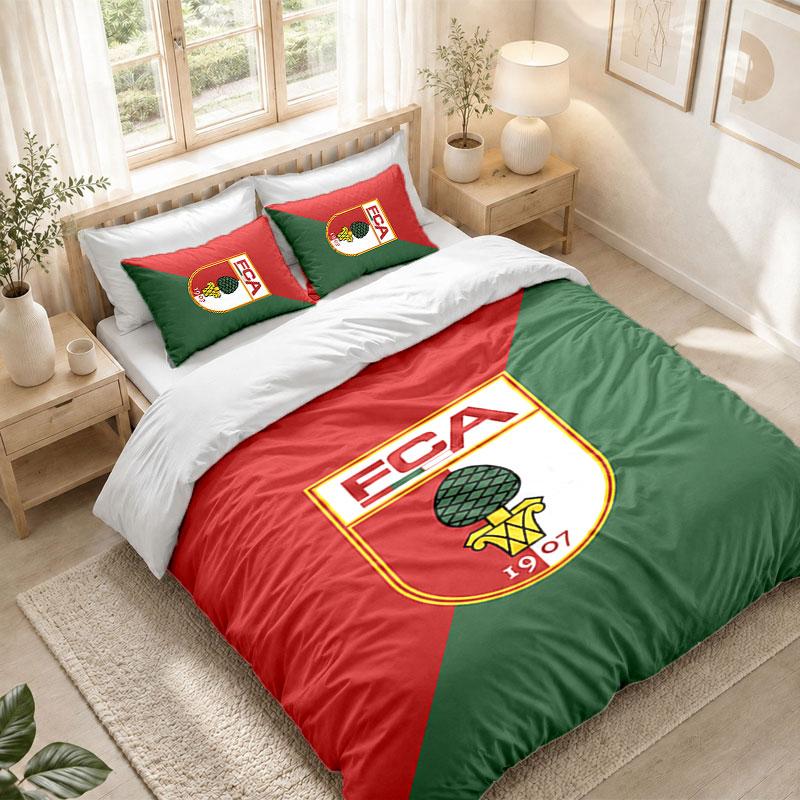 Bedding Set 1 Duvet Cover 2 Pillowcases FC Augsburg FC Print Bedroom Home Decoration