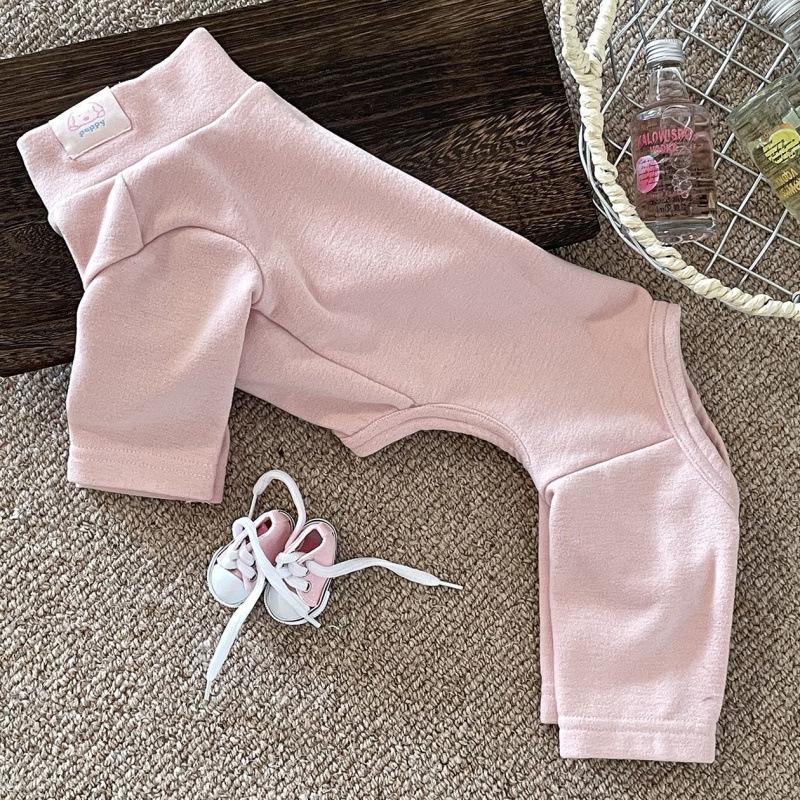 Dog clothes autumn and winter new thermal one-piece four-legged clothing loungewear small dog pet autumn and winter bottoming shirt
