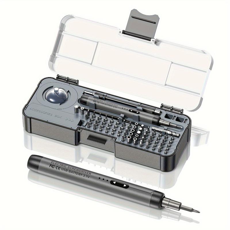 88pcs a set Precision Mini Electric Mute Screwdriver Home Repair Cell Phone Computer Watch Portable Hardware Tool Set