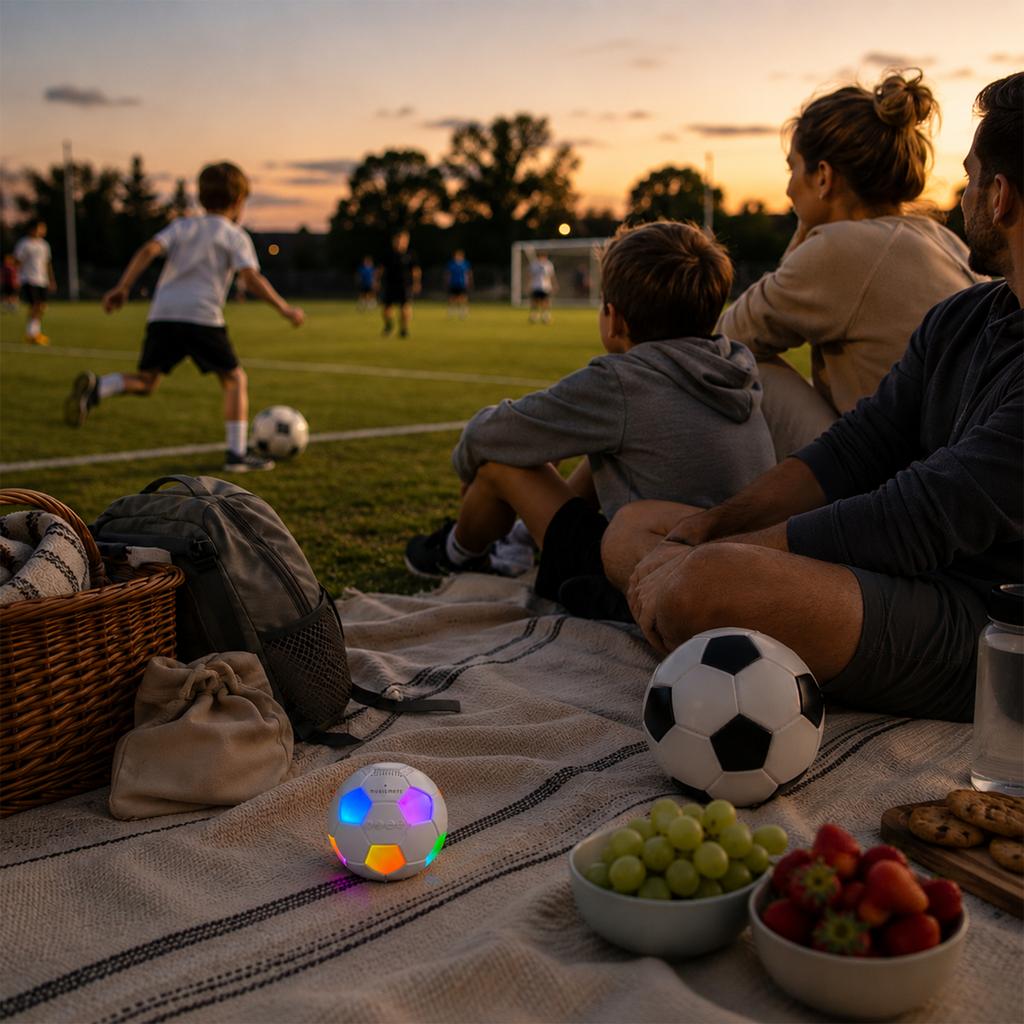 MusicMate MM-SB40-W FootballWave LED Bluetooth Speaker
