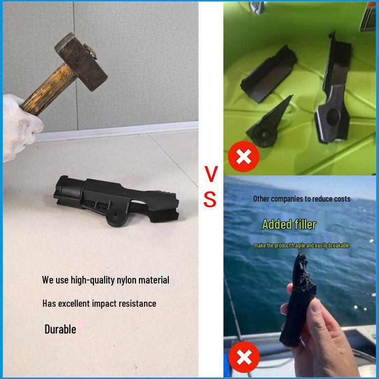 Inflatable Boat Kayak Fishing Rod Holder with Fixed Base, Marine Fishing Gear Accessories