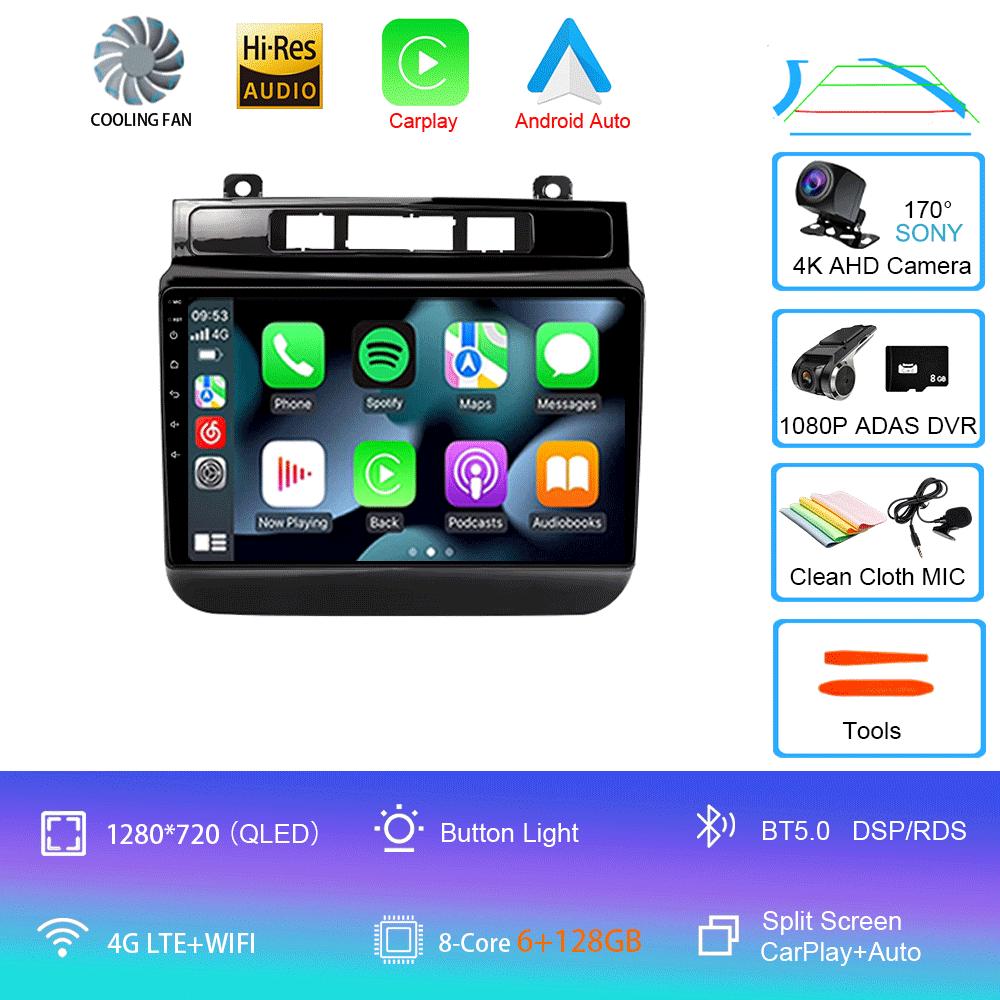 Car Radio For Volkswagen VW Touareg 2011-2018 Touch Screen Wireless Carplay Android 14 Auto Car Stereo Multimedia Player