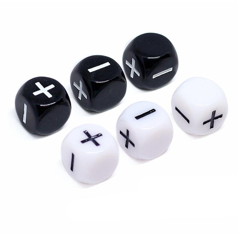 3Pcsset New Addition And Subtraction Symbol Dice Operation Baby Teaching Assistant Props 15Mm