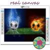 Cross Stitch Kit DIY Diamond Embroidery Fire and Water Football Diamond Painting Home Decor