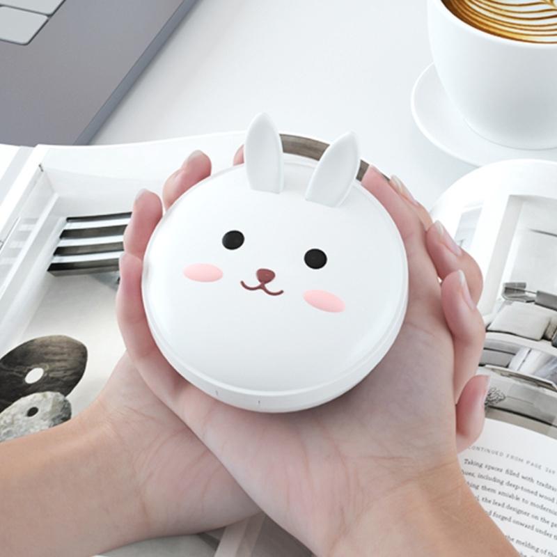 3 in 1 Mini Hand Warmer Cartoon Rabbit Hands Keeping Warm Artifact for Children Girl Adults Women Portable Present