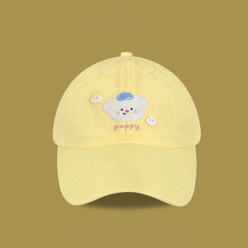Cloud Dog Cartoon Embroidered Baseball Cap With Sun Protection For Spring Summer Casual Wear