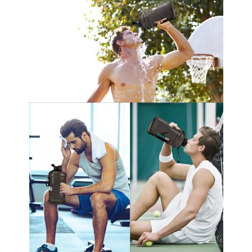 VENNERLI Half Gallon Water Bottle, 2.2L Large Sports Water Bottle with Handle, 74 oz, BPA-Free Reusable Plastic Jug, Leak-Proof Hydration Bottle for G