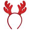 Red Christmas Headband Glitter Reindeer Antlers Design Hair Band | Deer Horn Hairband for Party Birthday | Xmas Gift for Children Girls