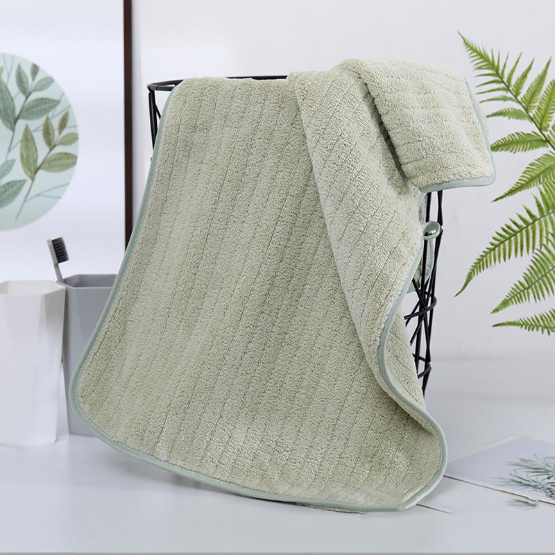 

Мягкие полотенца для рук из кораллового флиса, быстросохнущее полотенце, утолщенное полотенце с высокой впитываемостью, бытовое полосатое полотенце для ванной для взрослых