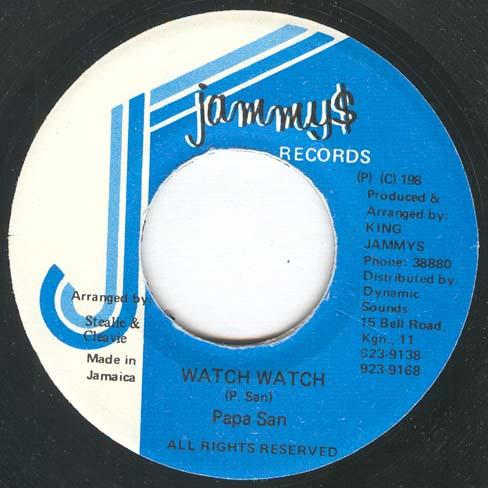 7inch Record PAPA SAN - Watch Watch NONE Jammy's Records Jamaica Reggae, Ska & Dub Used
