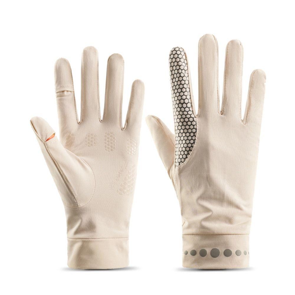 Breathable Sun Protection Riding Gloves Ice Silk Summer Driving Gloves Sunscreen Gloves  Unisex