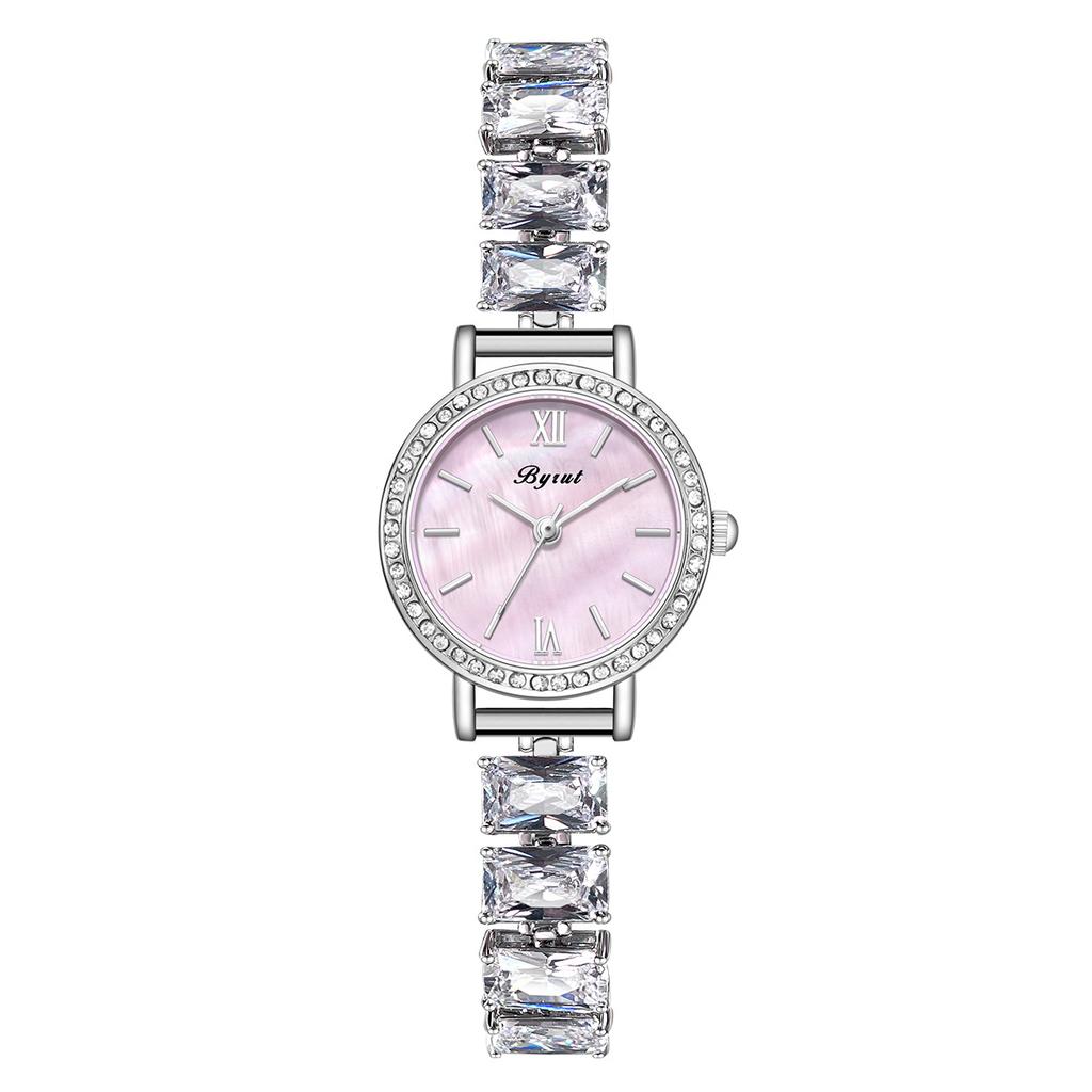 UTHAI CQ444 Trendige modische Beimu Damenuhr Zirkonia Armband Quarzuhr Leichte Luxusuhr Geschenkuhren für Frauen