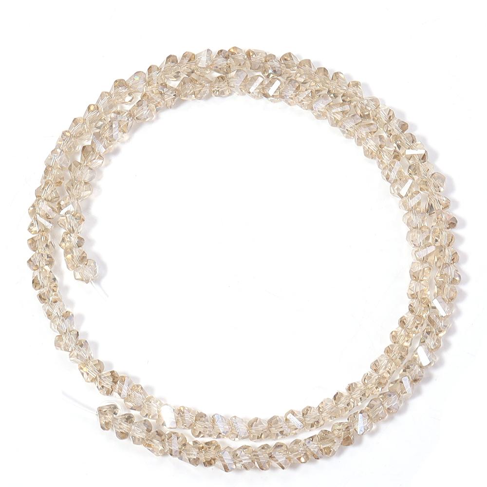 120pcs/lot 4mm Triangular Crystal Glass Beads Loose Beads Spacer Beads For Jewelry Making DIY Bracelet Necklace Accessories