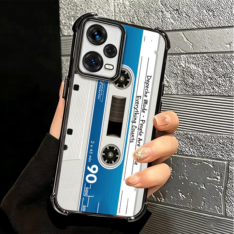Vintage 90S Cassette Tape Pattern Soft Phone Case For Xiaomi Redmi Note 14 15 Pro Plus 13 12 11S 11T 5G 10 9S 9 Plating Anti-Fal