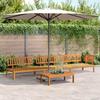 VidaXL Salon Garden Set 4 Pcs Solid Acacia Wood, Garden Sofa Set, Garden Sofa, Sofa 3209428