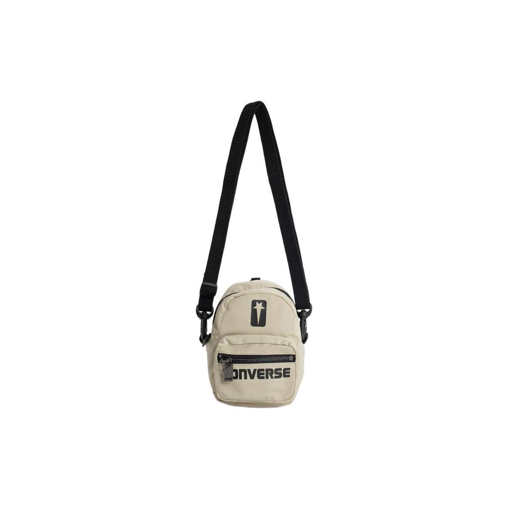 New Rick Owens DRKSHDW × Converse Converse Collaboration Technical Fabric Shoulder Bag Crossbody Bag Mini Unisex Ecru DC01BX8A2100R088
