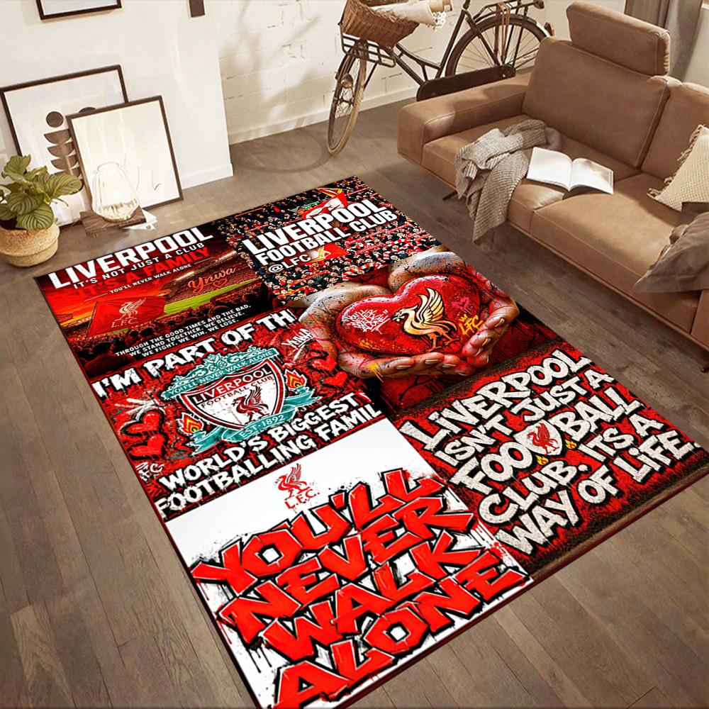 Liverpool Football Club Area Rug Perfect For Outdoor Study Room Balcony Decorate Room Antislip Carpet Office Home Decor Spiritual Gift