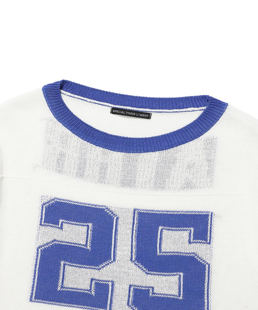 ANDTHEOTHER Maglia Blu Oversize Girocollo Manica Corta