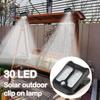 30 LED Solar Garden Outdoor Lights Clip Light Waterproof Motion Sensor Camping Lamp Rechargeable for Landscape Outdoor Wall Deco