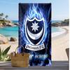 Portsmouth FC Personalized Printed Beach Towel Soccer Logo Support Custom Name Text Absorbent Towel For Sport Travel Special Gift