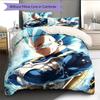 Biancheria da letto con motivo Vegeta Decorazione per la casa Regalo di compleanno (1 * copripiumino + 2 * federa, senza nucleo)