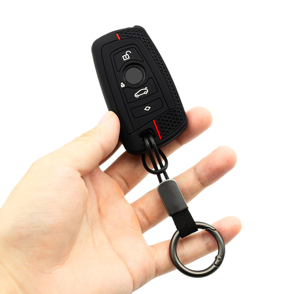 2x Silicone Car Key Fob Cover Case Holder Keychain For BMW X3 X4 M2 M3 M5 F20 F22 F30 F31 F32 F10 F11 F07 F06 F01 F25 F26 F80