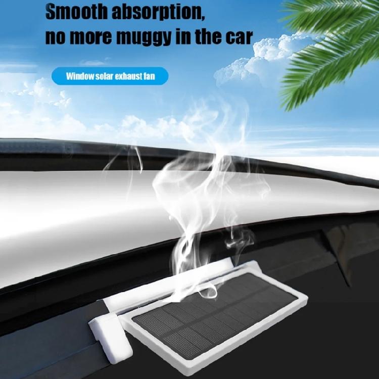 Double Head Air Exhaust Radiator Auto Interior Cooling Fan Air Circulation Fan Solar Charging Ventilation Fan