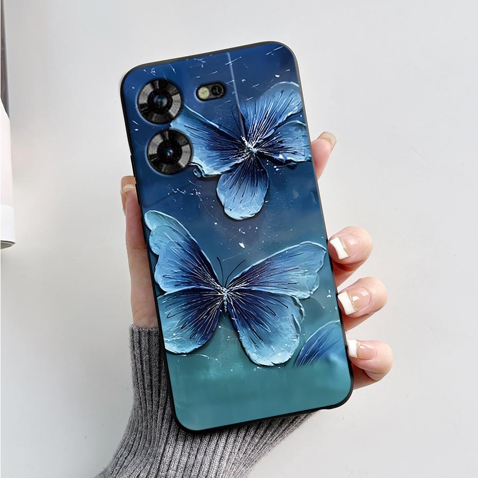 For Tecno Pova 5 Case LH7n Silicone Phone Case Stylish Pattern Slim Soft Black Funda Cover For Tecno Pova 5 4G 2023 Pova5 Capa