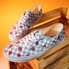 Vans Authentic Wallpaper Checkerboard Strawberry Print Durable Breathable Low Top Canvas Shoes Unisex Sneakers Green White VN0A5KS9LTB