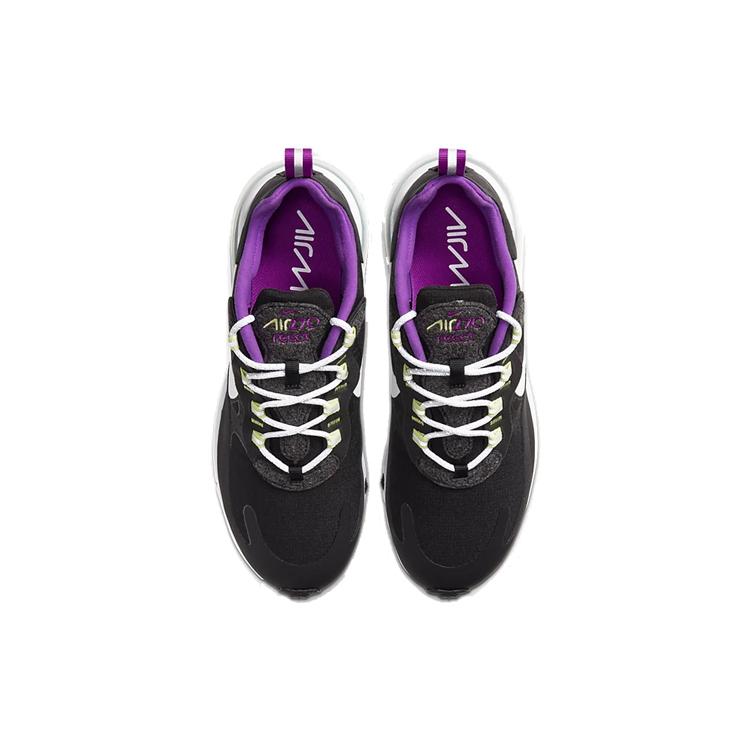 Nike Womens Air Max 270 React SE 'Black White Vivid Purple' (women's sizes) Black / White / White / Vivid Purple Running Shoes CV7956 011