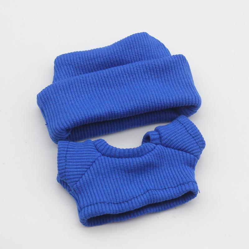 

17см Кукла Лабубу Вязаная шапка с отворотом и футболка-пуловер - Уютный стильный наряд для виниловых кукол с теплым вязаным дизайном