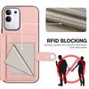 For vivo T4x 5G/vivo Y300t 5G/vivo iQOO Z10x 5G/vivo Y29 4G Case RFID Blocking Card Holder Kickstand TPU + PU Leather Phone Back Cover