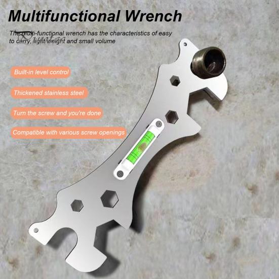 Klíč na opravu koupelny Víceúčelový klíč na opravu sprchového klíče Klíč na baterie pro 8mm/10mm/12mm/14mm/17mm/23mm/24mm šestihranné šrouby