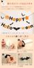 MILASIC Halloween Stickers with Garland and Bat Wall Window Peel and Stick Kids Living Shop Reusable Indoor Ornaments, Decals, Decorations, Pumpkin,