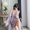 2025 Ice Silk Pajama Set: Long Sleeve, Long Pants, Sexy & Loose, Comfortable for Home or Outdoors, Three-Piece Set