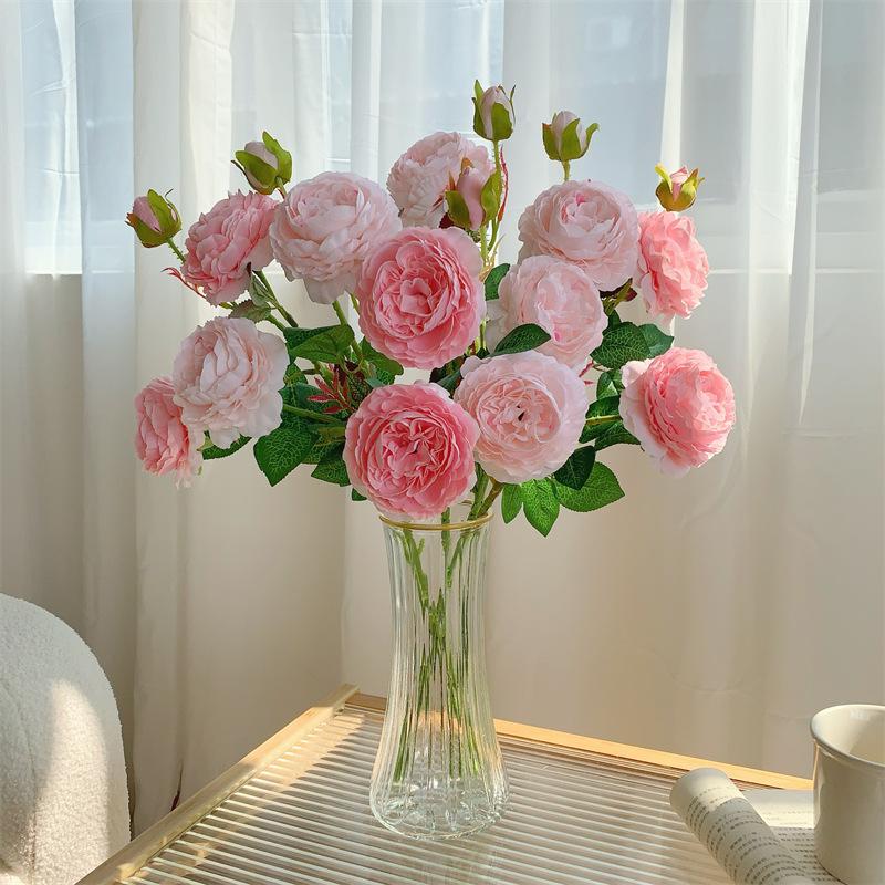 Rose Artificial Flower Wedding Home Decoration Silk Flower Pography Prop Silk Flower Rose