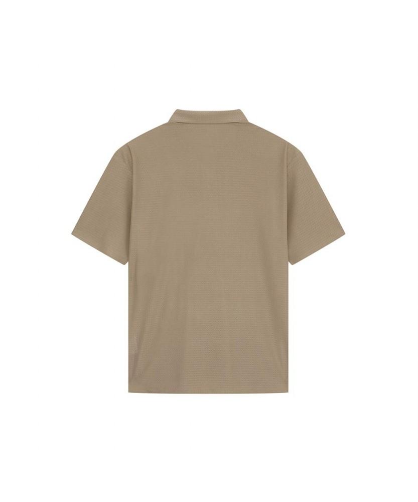 NOTIG Cool Mesh Stretch Short Sleeve Polo Shirt Beige_Oms1T1Ts113I1