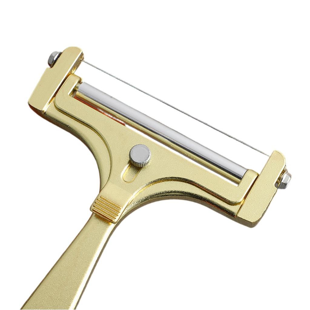 Adjustable Thickness Cheese Slicer Stainless Steel Blade Butter Cutter Kitchen Tool for Slicing Cheese and Butter with Easy Grip Handle