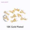 18K Gold Platinert Eingelegt Zirkon Anhänger Verschlüsse Klemmenöse Hakenverbinder Für DIY Halsketten Anhänger Schmuckherstellung Zubehör