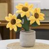 Simulation Flower Creative Succulent Plush Toy Simulation Sunflower Potted Plant Home Decoration Doll