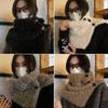 Solid Color Winter Neck Warmer Soft Plush Detachable Scarf Winter Turtleneck Neck Warmer  for Women
