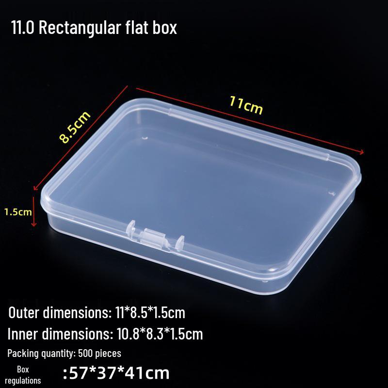 Rectangular Transparent PP Plastic Storage Box for Stationery, Cards, Hardware, Jewelry, and Fishing Gear