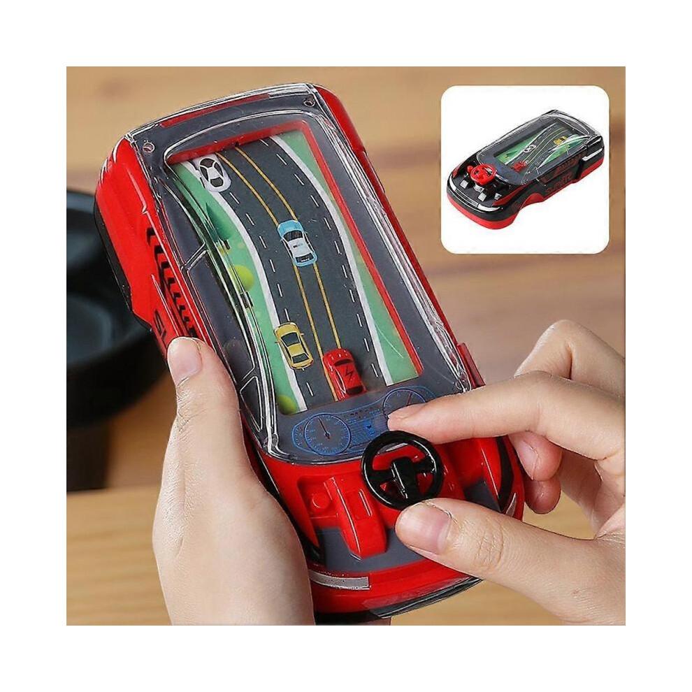 (Red)Handheld Racing Car Game Realistics Steering Wheel Car Toy Kids Birthday Present