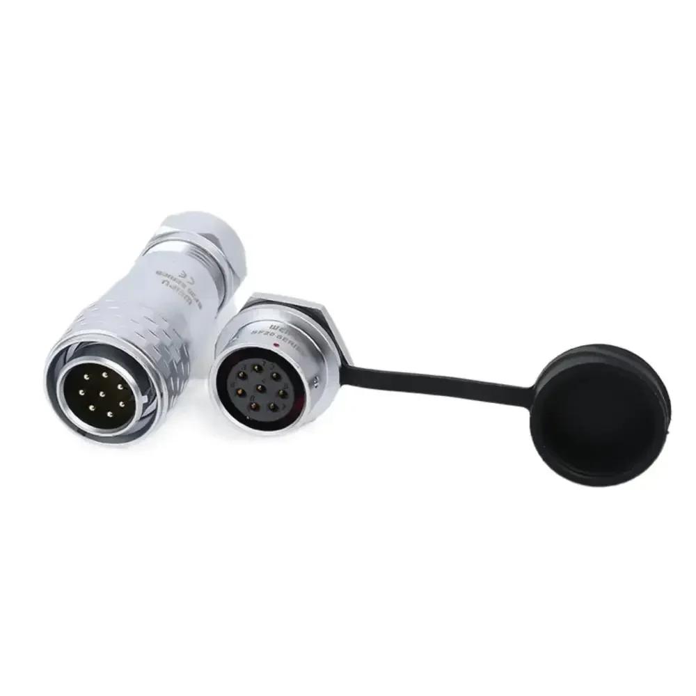 WEIPU SF20 SF2010/P SF2012/S Waterproof 2 3 4 5 6 7 8 9 12 15 Pin Industrial Power Aviation Connector M20 Rear Nut Seat IP67