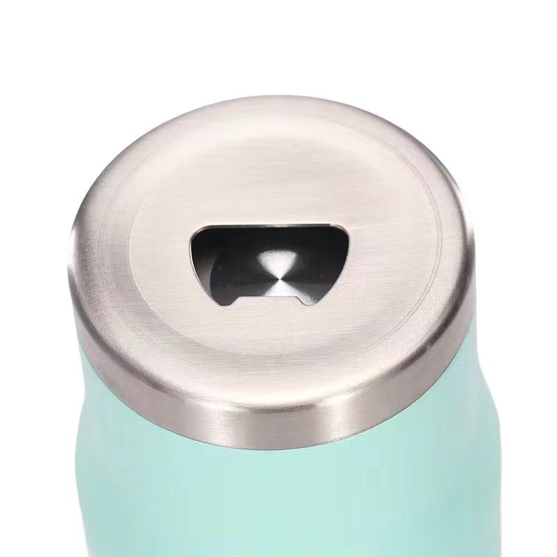 14oz Vacuum Insulated Car Cup with Bottle Opener - Double-Layer Ice Cooler Beer Mug