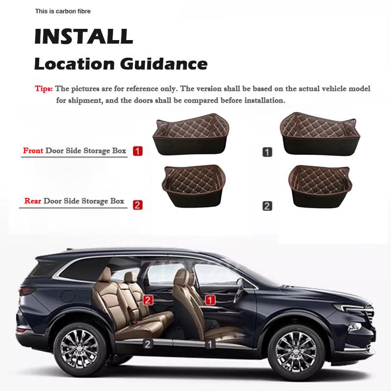 For Volkswagen VW ID.4 Crozz X -2025 Car Door Storage Box Protector Pads Cover Leather Slot Organizer Pockets Accessories