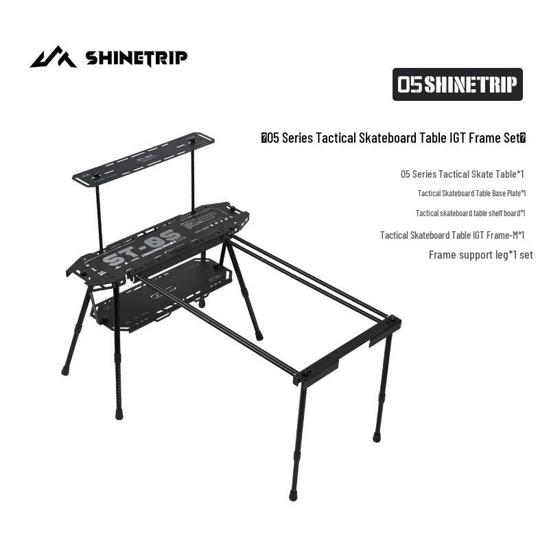 Mountain Fun Series 05 Expandable Tactical Camping Table: Portable, Folding, Storage-Ready, Aluminum Alloy.