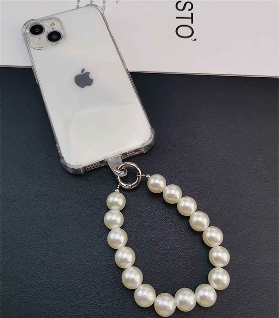 Korean Mobile Phone Corssbody Lanyard Pearl Bracelets Chain For iPhone 14 15 pro max Samsung Flip 4 S21 s22 S23 Ultra