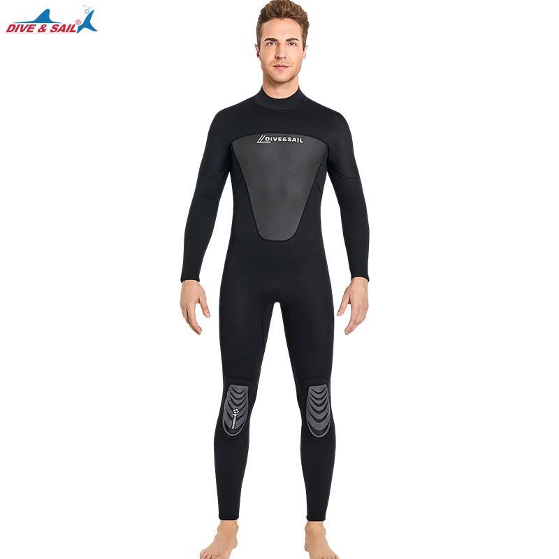 Diving Suit 3mm Long-sleeved One-piece Thermal Large Size Snorkeling Swimming Cold-proof Surfing